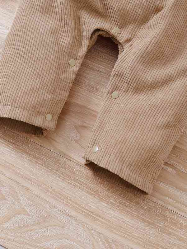 Baby Ruffle Trim Corduroy Jumpsuit SHE