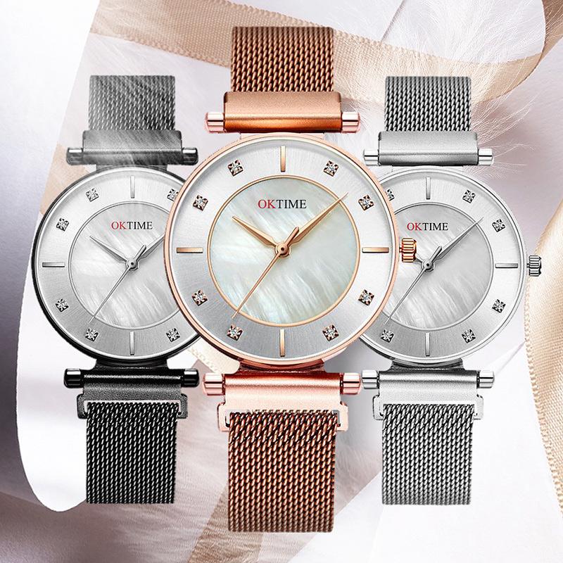 Fashion Women Watch Quartz With Magnetic Buckle Simple Classic Business For Girls K2 Wristwatches, Silver
Fashion Women Watch Quartz With Magnetic Buckle Simple Classic Business For Girls K2 Wristwatches, Silver