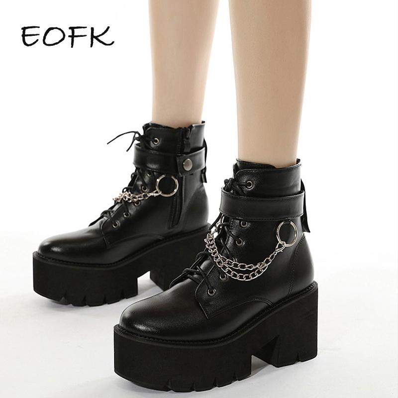 Boots EOFK Ankle For Women Gothic Punk Platform Plus Size Women's Chain Block High Heel Woman Black Ladies Shoes Female Footwear
Boots EOFK Ankle For Women Gothic Punk Platform Plus Size Women's Chain Block High Heel Woman Black Ladies Shoes Female Footwear