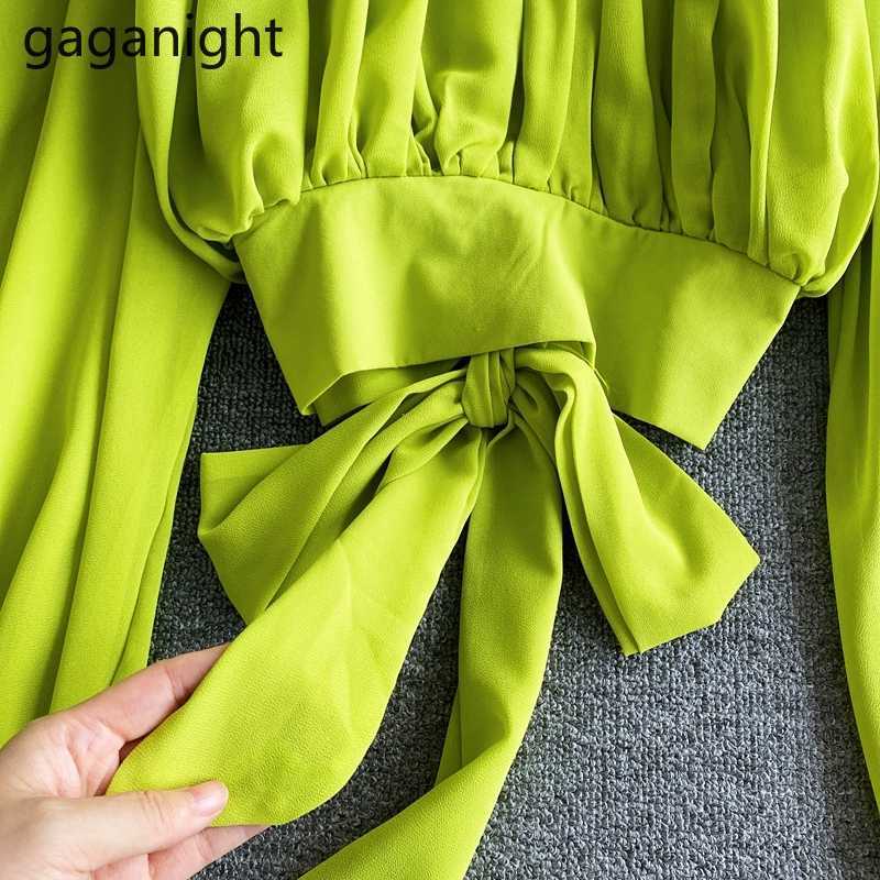 Women Chiffon Blouses Elegant Office Ladies Tops Spring Solid Half Turtleneck Shirts Long Lantern Sleeve Party Blusas 210601