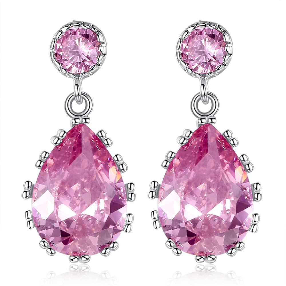 Blue Sapphire Gemstones &pink Crystal Dangle Drop Earrings For Women White Gold Color Diamonds Pendientes Party Jewelry Fashion
Blue Sapphire Gemstones &pink Crystal Dangle Drop Earrings For Women White Gold Color Diamonds Pendientes Party Jewelry Fashion