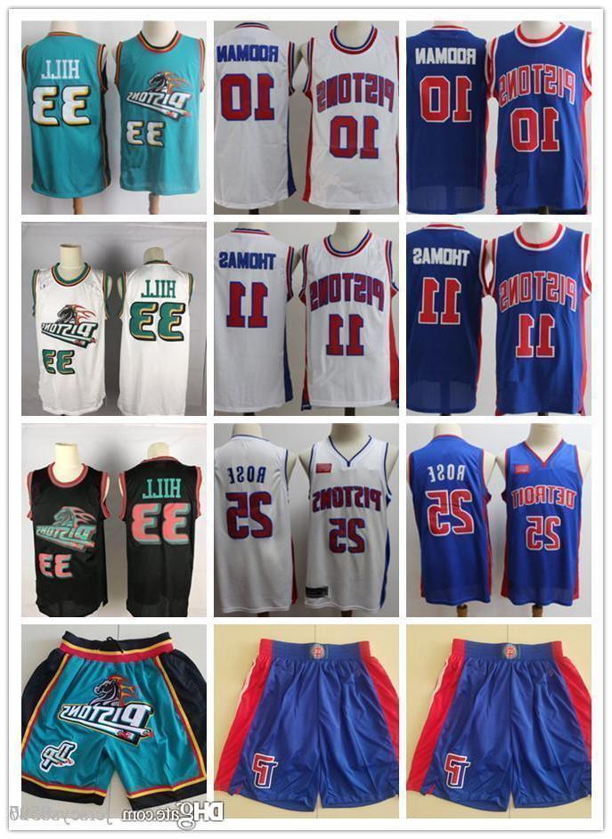 Mens Throwback Grant 33 Hill Isiah 11 Thomas Dennis 10 Rodman blue white Basketball Shorts Basketball Jerseys, Color
Mens Throwback Grant 33 Hill Isiah 11 Thomas Dennis 10 Rodman blue white Basketball Shorts Basketball Jerseys, Color