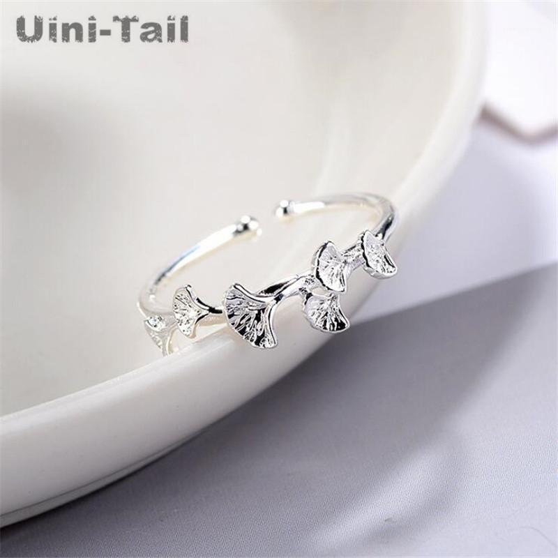 Uini-Tail 925 Sterling Silver Small Fresh Ginkgo Leaf Opening Ring Female Korean Fashion Temperament ED213 Band Rings
Uini-Tail 925 Sterling Silver Small Fresh Ginkgo Leaf Opening Ring Female Korean Fashion Temperament ED213 Band Rings