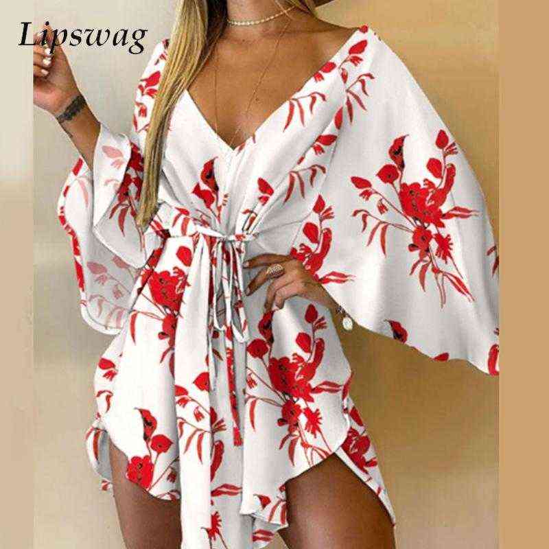 Sexy V-Neck Women Mini Dress Casual Leaf Leopard Print Harajuku Batwing Sleeve Dress Lady Elegant Lace-Up Irregular Party Dress G1223, Green
Sexy V-Neck Women Mini Dress Casual Leaf Leopard Print Harajuku Batwing Sleeve Dress Lady Elegant Lace-Up Irregular Party Dress G1223, Green