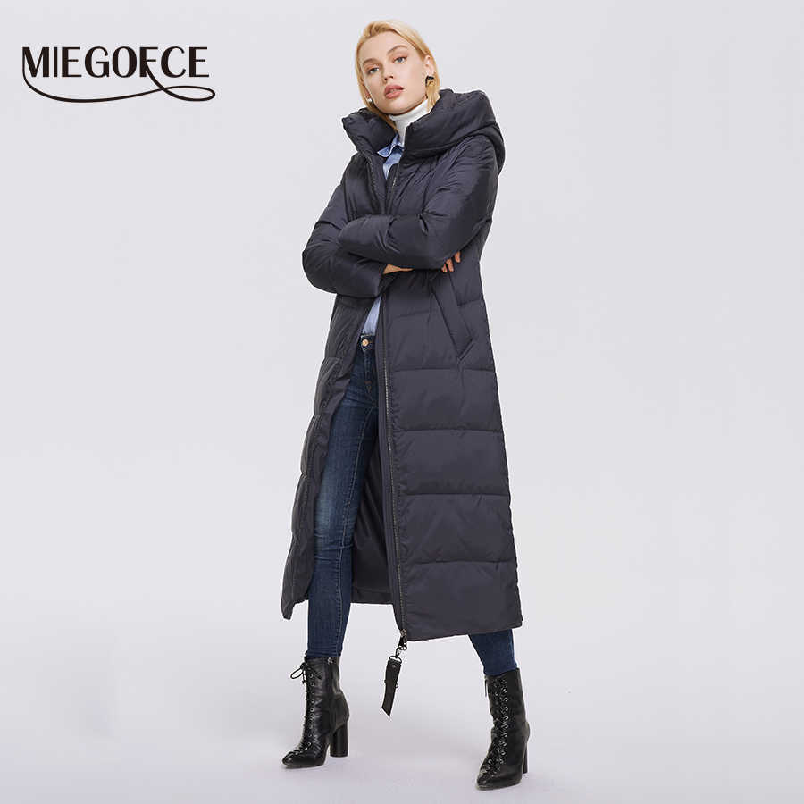 MIEGOFCE Winter Women Outwear Parka Super Long Warm And Windproof Zipper Cotton Coat Jackets Manteau Femme D21679 211011