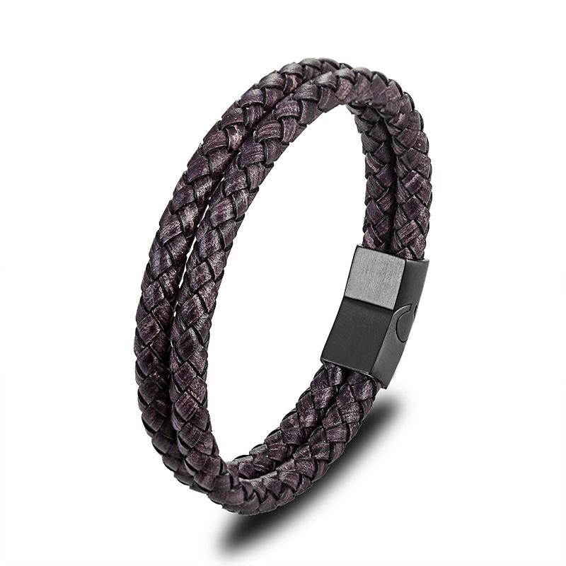Charm Bracelets Vintage Suede Leather Bracelet Stainless Steel Men's Woven Wholesale
Charm Bracelets Vintage Suede Leather Bracelet Stainless Steel Men's Woven Wholesale