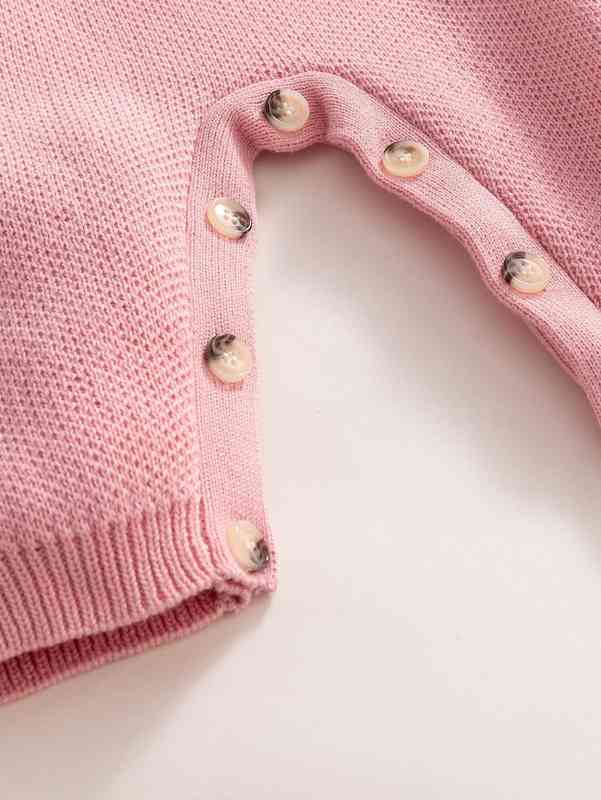 Baby Cartoon Pattern Raglan Sleeve Knit Jumpsuit SHE