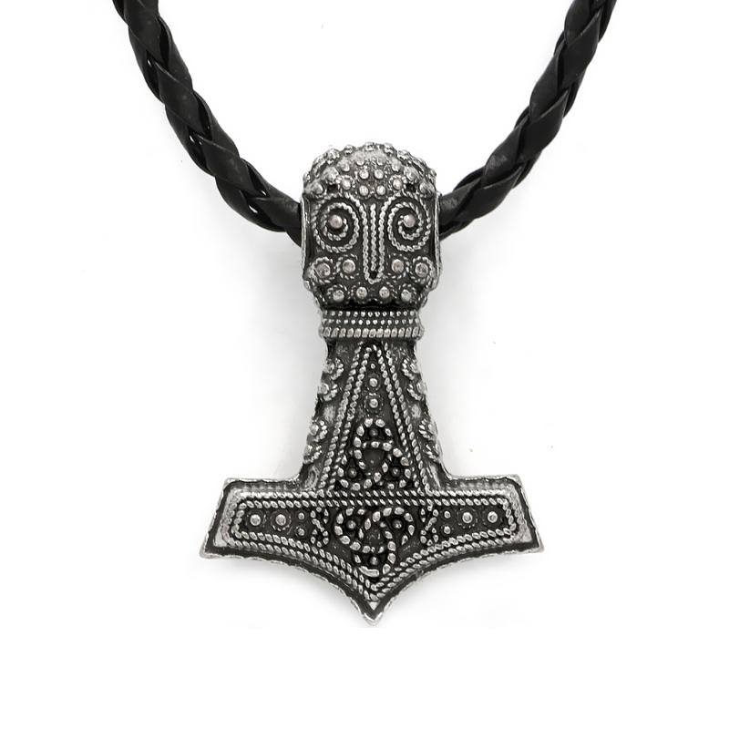Pendant Necklaces Classic Norse Mythology Viking Power Rune Hammer Metal Necklace Jewelry, Silver
Pendant Necklaces Classic Norse Mythology Viking Power Rune Hammer Metal Necklace Jewelry, Silver