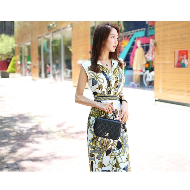 Korean Chic Summer Dress Womens Elegant Slim Work Wear Office Business Printing Casual Bodycon Dresses Vestidos 210520