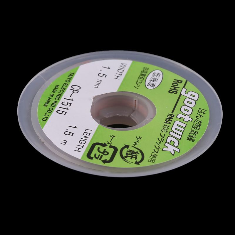 5 Ft 1.5mm Desolden Braid Lassen Solder Remover Wick Wire Lead Cord Flux Repair Tool CP-1515 1Pc