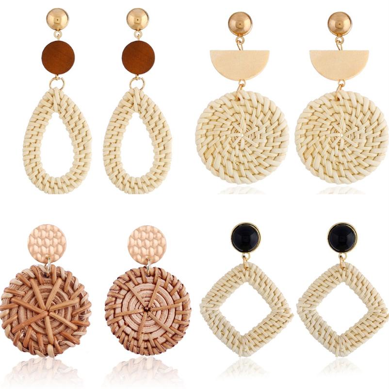 Dangle & Chandelier Luoler 4 Pairs/Lot Drop Earrings For Women Bohemian Retro Exaggerated Hand Made Bamboo Rattan Round Square Rhombus Stud, Silver
Dangle & Chandelier Luoler 4 Pairs/Lot Drop Earrings For Women Bohemian Retro Exaggerated Hand Made Bamboo Rattan Round Square Rhombus Stud, Silver
