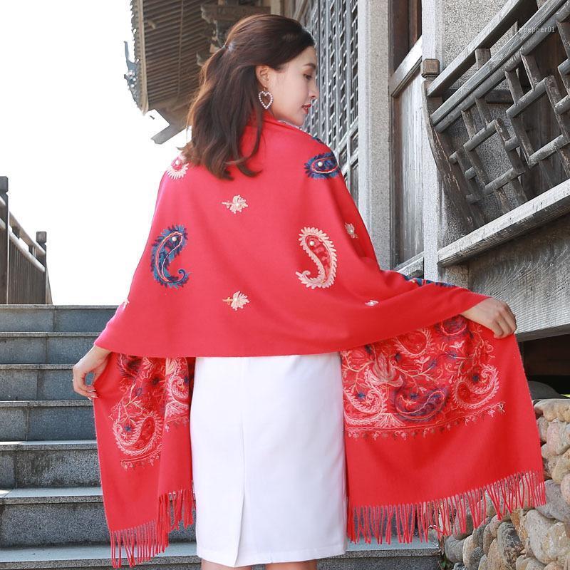 Scarves National Wind Cashew Flower Embroidery Woman Scarf Cashmere Shawl Tassels Neckerchief Pashmina Gift For Mother's Day
Scarves National Wind Cashew Flower Embroidery Woman Scarf Cashmere Shawl Tassels Neckerchief Pashmina Gift For Mother's Day