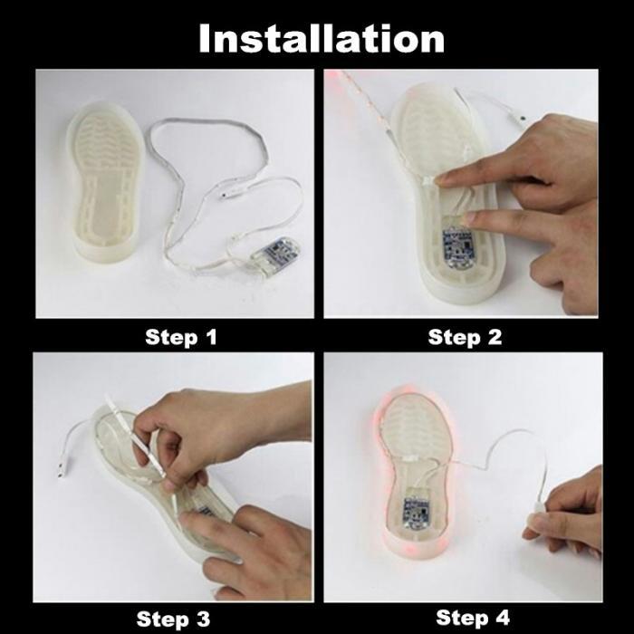 2 Pcs 60cm USB Charging Battery Powered RGB 24 LED SMD 3528 Strip Light Waterproof Shoes Clothes Party changeable color DM25