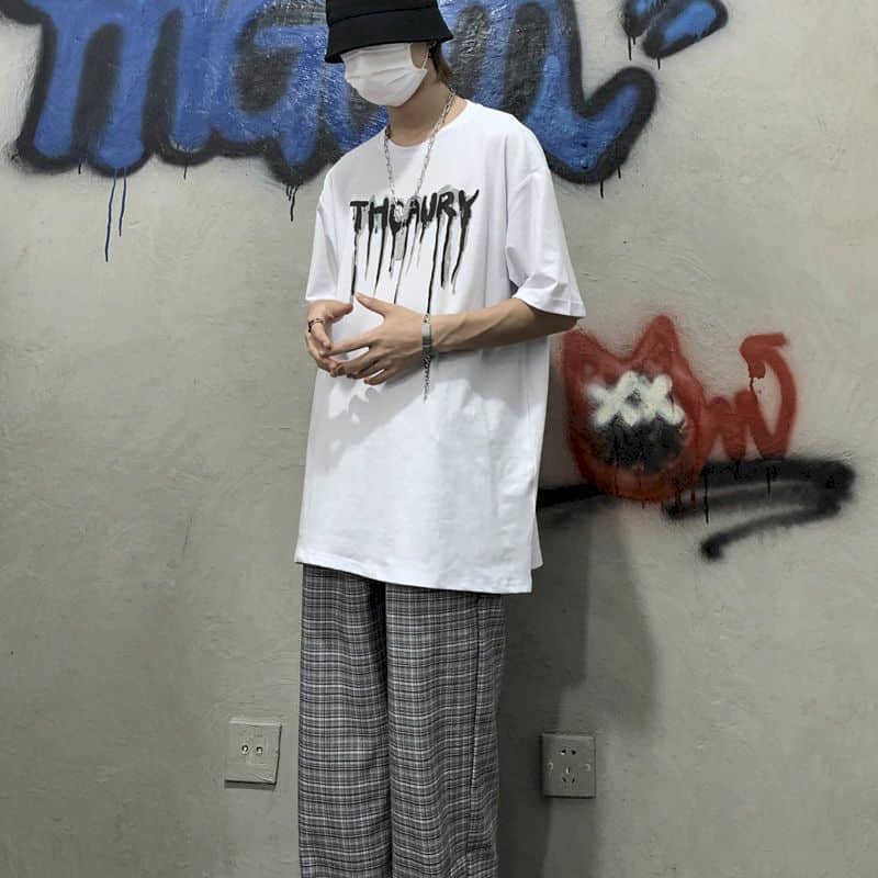 men women t-shirts summer Korean Harajuku trend hand-painted letters hip-hop loose short-sleeved T-shirt handsome cool top 210526, Thcc black
men women t-shirts summer Korean Harajuku trend hand-painted letters hip-hop loose short-sleeved T-shirt handsome cool top 210526, Thcc black
