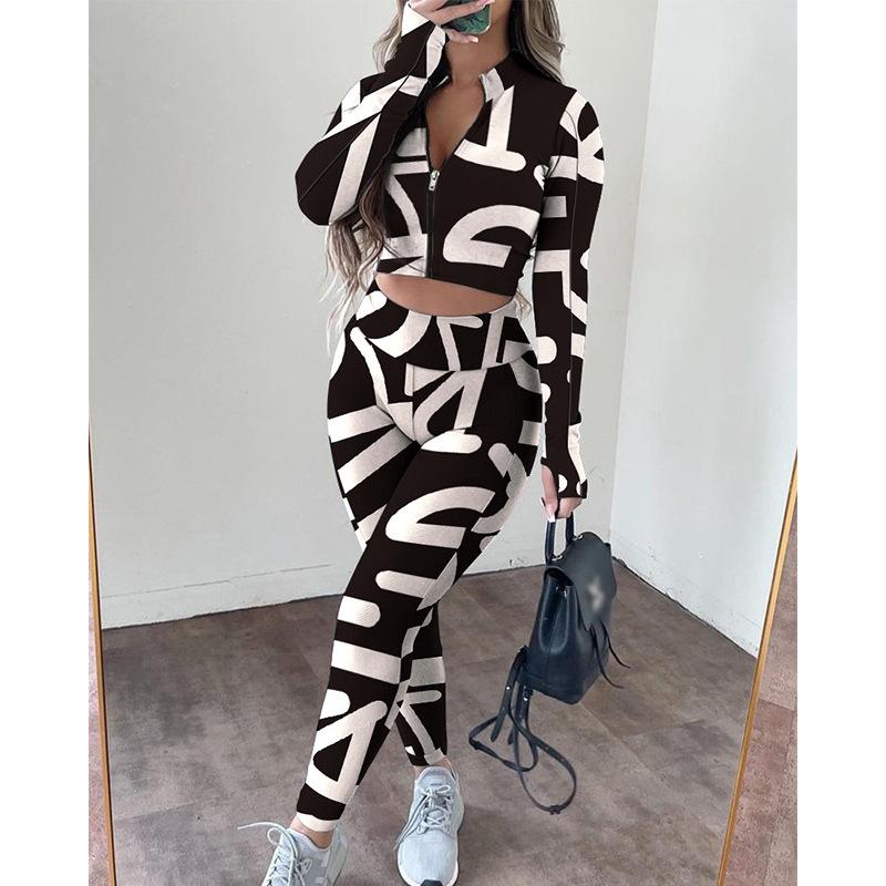 Women' Two Piece Pants Ladies Sexy Club Sportswear Cropped Tops Stand-up Collar Zipper Cardigan Summer Bodysuit Two-piece Overalls, Black
Women' Two Piece Pants Ladies Sexy Club Sportswear Cropped Tops Stand-up Collar Zipper Cardigan Summer Bodysuit Two-piece Overalls, Black