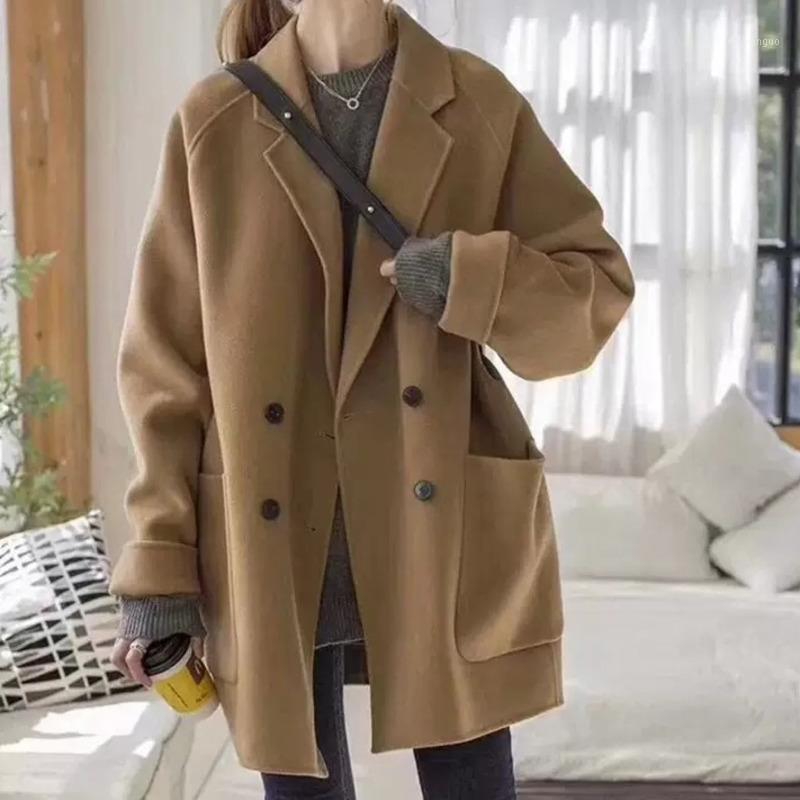 Women' Wool & Blends 2021 Overcoat Women Autumn And Winter High-End Reversible Cashmere Coat Mid-Length Small Loose Woolen, Black
Women' Wool & Blends 2021 Overcoat Women Autumn And Winter High-End Reversible Cashmere Coat Mid-Length Small Loose Woolen, Black
