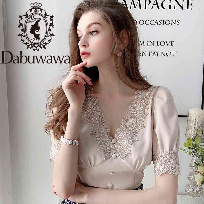 Dabuwawa Elegant Lace Deep V-Neck Blouse Women Casual Solid Puff Sleeve Chiffon Blouses Shirts Tops Office Lady DT1BCF006 210520, White
Dabuwawa Elegant Lace Deep V-Neck Blouse Women Casual Solid Puff Sleeve Chiffon Blouses Shirts Tops Office Lady DT1BCF006 210520, White