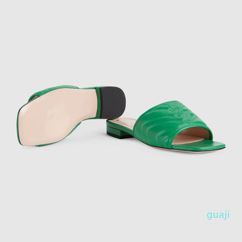 spring and summer latest women's wear brand sandal designer customized jelly color metal button fashion slipper flat heel series 3371, Green
spring and summer latest women's wear brand sandal designer customized jelly color metal button fashion slipper flat heel series 3371, Green