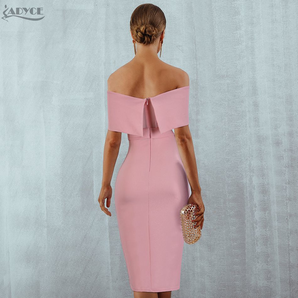Summer Off Shoulder Lady Bodycon Club Dress Sexy Short Sleeve Sash Slash Neck Celebrity Evening Runway Party 210423