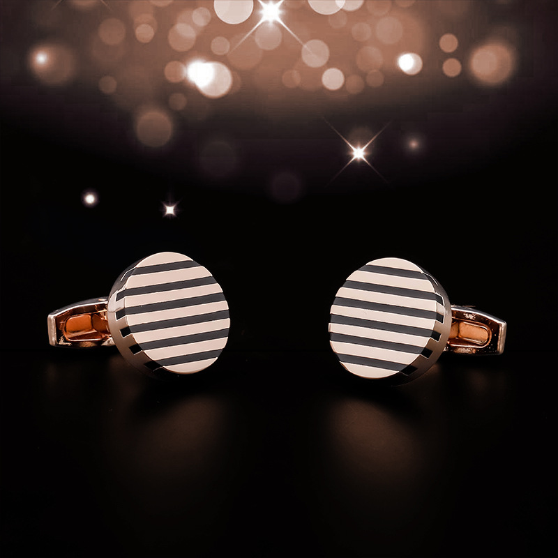 Business Gifts Rose Gold Cuff Links Enamel Cufflinks Men039s suit luxury cufflink wifh gift box