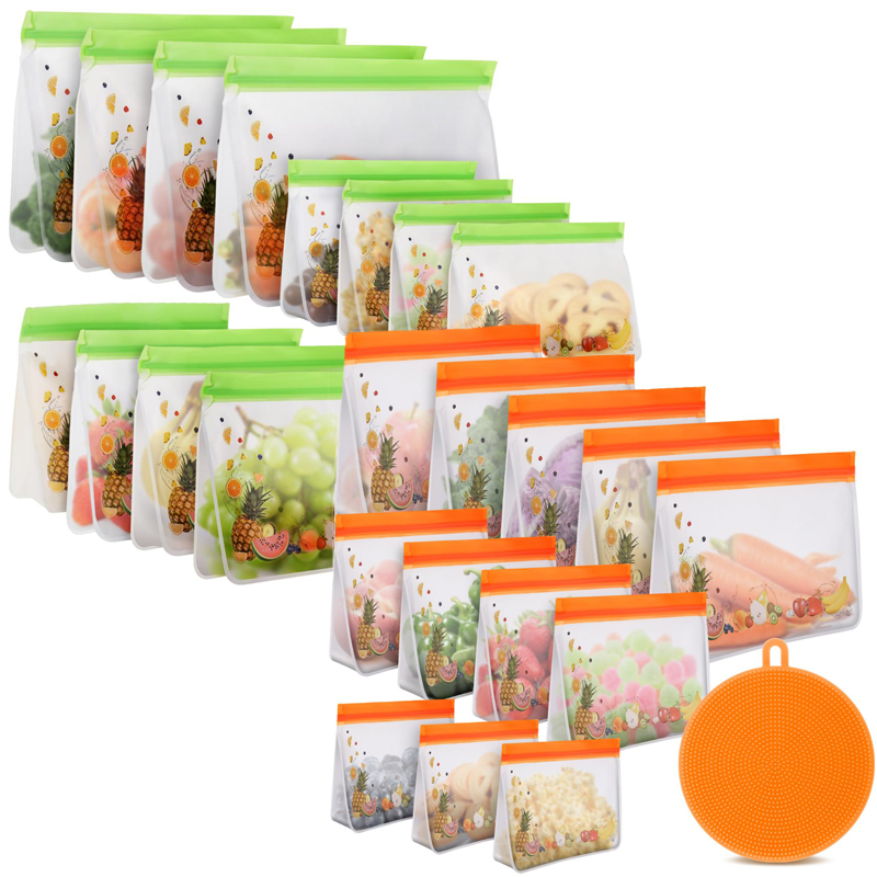 12 pcs/set of orange and green food preservation bag container leak-proof reusable sealed bag preservation bag
12 pcs/set of orange and green food preservation bag container leak-proof reusable sealed bag preservation bag