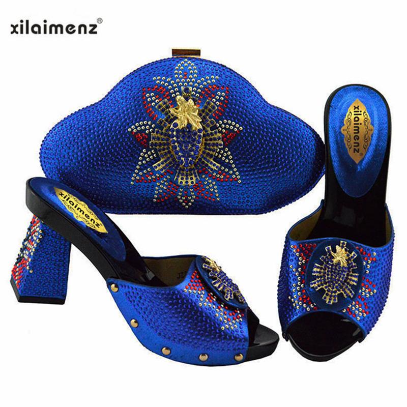 Royal Blue Color African Shoes With Matching Bag For Woman Nigerian Shoe And Bags Set High Quality Wedding Dress Heels, Black
Royal Blue Color African Shoes With Matching Bag For Woman Nigerian Shoe And Bags Set High Quality Wedding Dress Heels, Black