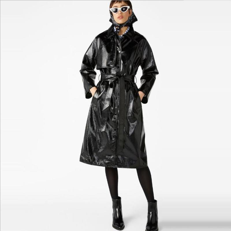 Women's Leather & Faux Autumn And Winter Fashion PU Jacket Windbreaker Women Single-breasted Lace Up Coat Black Reflective Outwear L1414
Women's Leather & Faux Autumn And Winter Fashion PU Jacket Windbreaker Women Single-breasted Lace Up Coat Black Reflective Outwear L1414