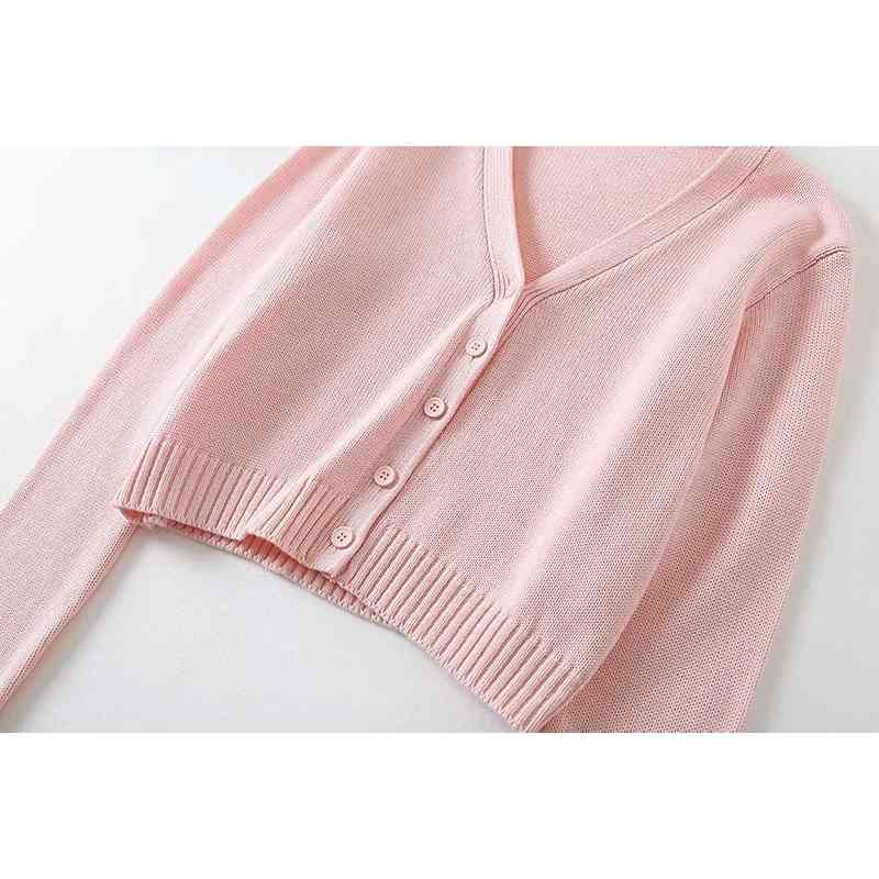 fashion ladies soft cardigans summer pink casual female v neck knitwears elegant women knits rayon girls sweaters 210430