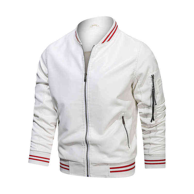 Men Casual Moto Biker Leather Jacket Autumn Coat Men Fashion Vintage Outwear Zip Up Distressed Faux Leather Jackets Men 211111