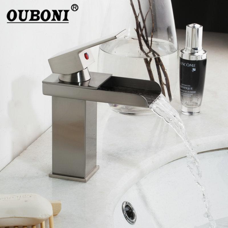 Solid Brass Waterfall Bathroom Faucet Nicekl Brush Basin Sink Mixer Tap Deck Mounted & Cold Faucets
Solid Brass Waterfall Bathroom Faucet Nicekl Brush Basin Sink Mixer Tap Deck Mounted & Cold Faucets
