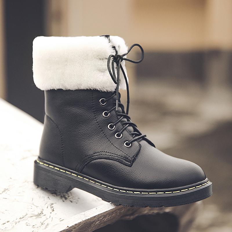 Boots Motorcycle Women's Winter Shoes Plush Keep Warm Ankle Snow Botas Mujer, Black
Boots Motorcycle Women's Winter Shoes Plush Keep Warm Ankle Snow Botas Mujer, Black