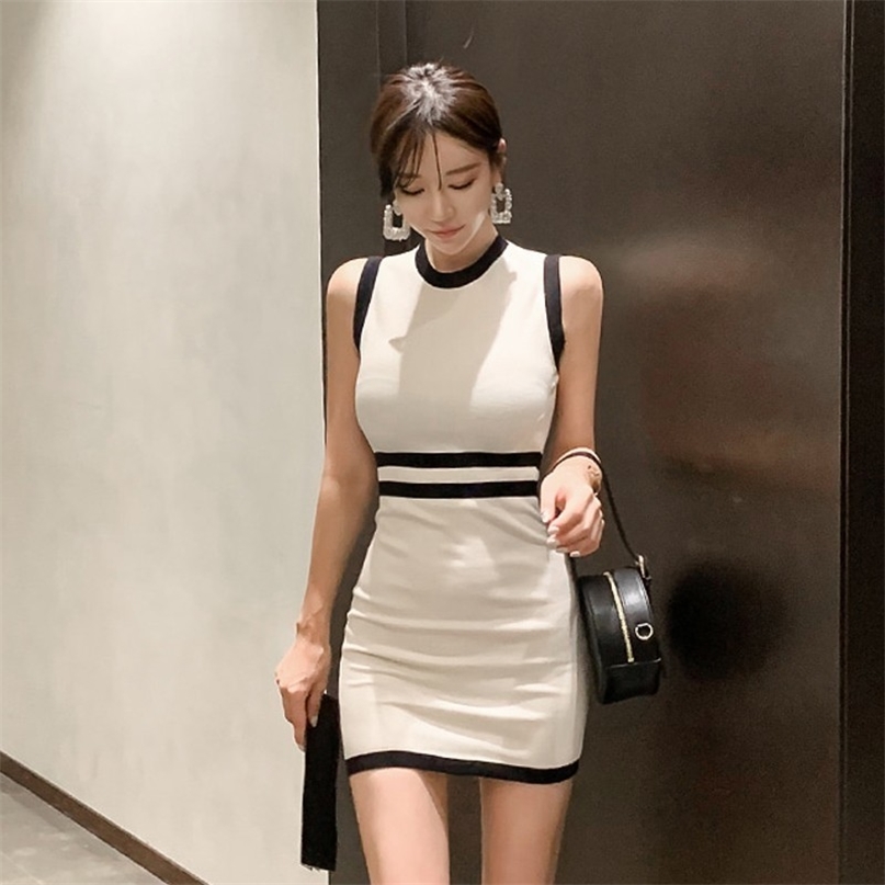 Elegant Women Knit Dress Summer Fashion Sleeveless Striped Bodycon Slim Stretch Mini Club Party Pencil 210603, Blue
Elegant Women Knit Dress Summer Fashion Sleeveless Striped Bodycon Slim Stretch Mini Club Party Pencil 210603, Blue