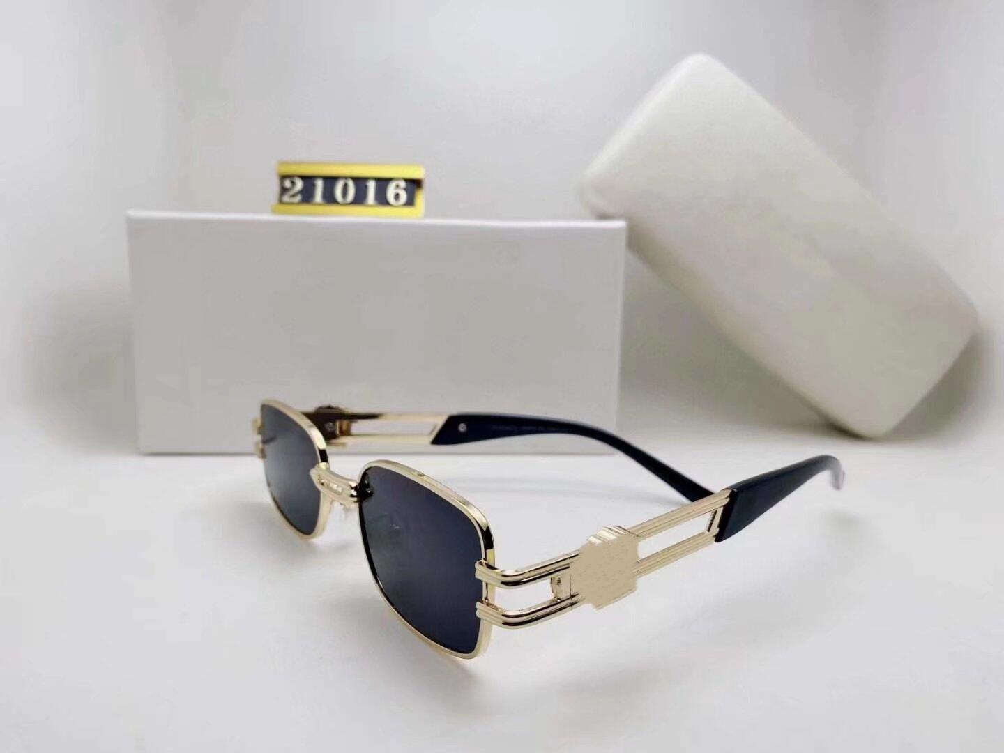 Designer Sunglasses Brand UV400 Eyewear Metal Gold Frame Sun Glasses Men Women Mirror Sunglasses Polaroid Glass Lens, White;black
Designer Sunglasses Brand UV400 Eyewear Metal Gold Frame Sun Glasses Men Women Mirror Sunglasses Polaroid Glass Lens, White;black