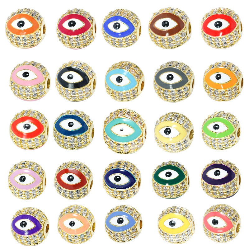 Colorful Enameled 10MM Evil Eye Beads Charm Acessories for DIY Men Women Gift Jewelry Making
Colorful Enameled 10MM Evil Eye Beads Charm Acessories for DIY Men Women Gift Jewelry Making