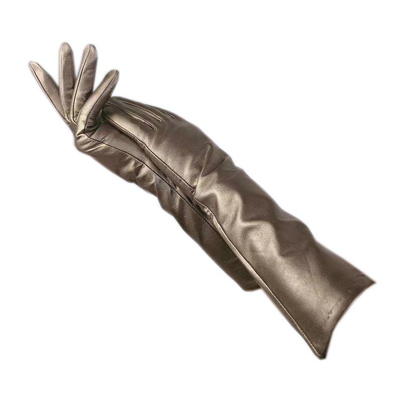 Five Fingers Gloves Winter Ladies Arm Sleeves Fashion Sheepskin Gold Medium Length 36cm Warm Women's Leather Wool Lining 2021-0009
Five Fingers Gloves Winter Ladies Arm Sleeves Fashion Sheepskin Gold Medium Length 36cm Warm Women's Leather Wool Lining 2021-0009