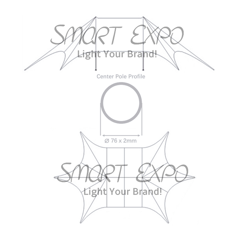 Event Gazebo Party Canopy Tent 10x14m Advertising Display Shelter with 550G PVC Coated Polyester Fabric Cover Top