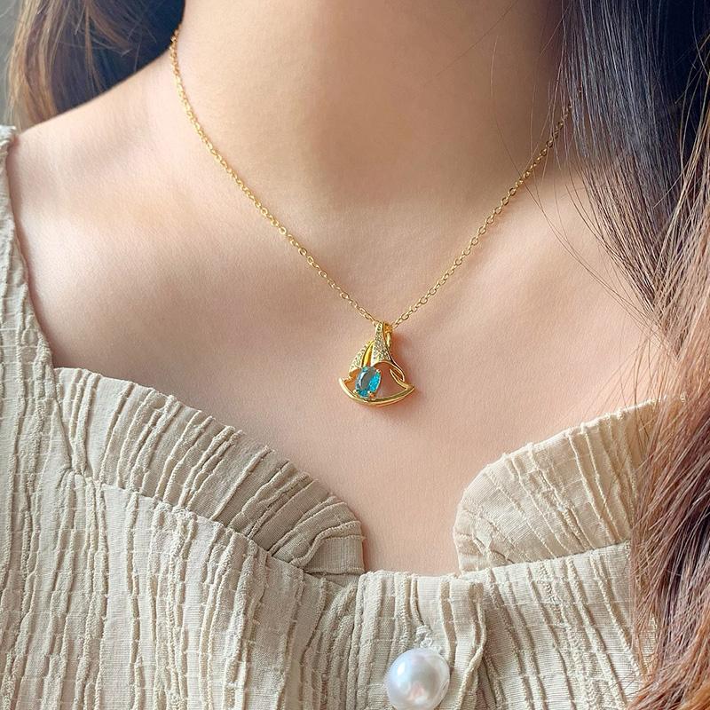 Pendant Necklaces Fine Crystal Sailing Zircon Necklace For Women Girl Clavicle Blue Rhinestone Fashion Exquisite Jewelry
Pendant Necklaces Fine Crystal Sailing Zircon Necklace For Women Girl Clavicle Blue Rhinestone Fashion Exquisite Jewelry