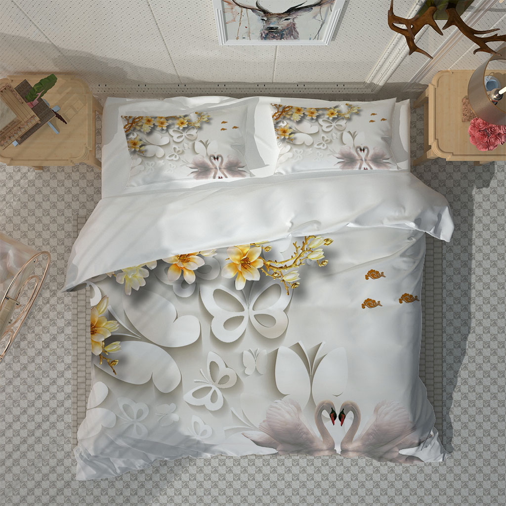 Twin Full Queen King Size Bedding Set Red 3pcs Duvet Cover Sets Pillowcase 3D Printed