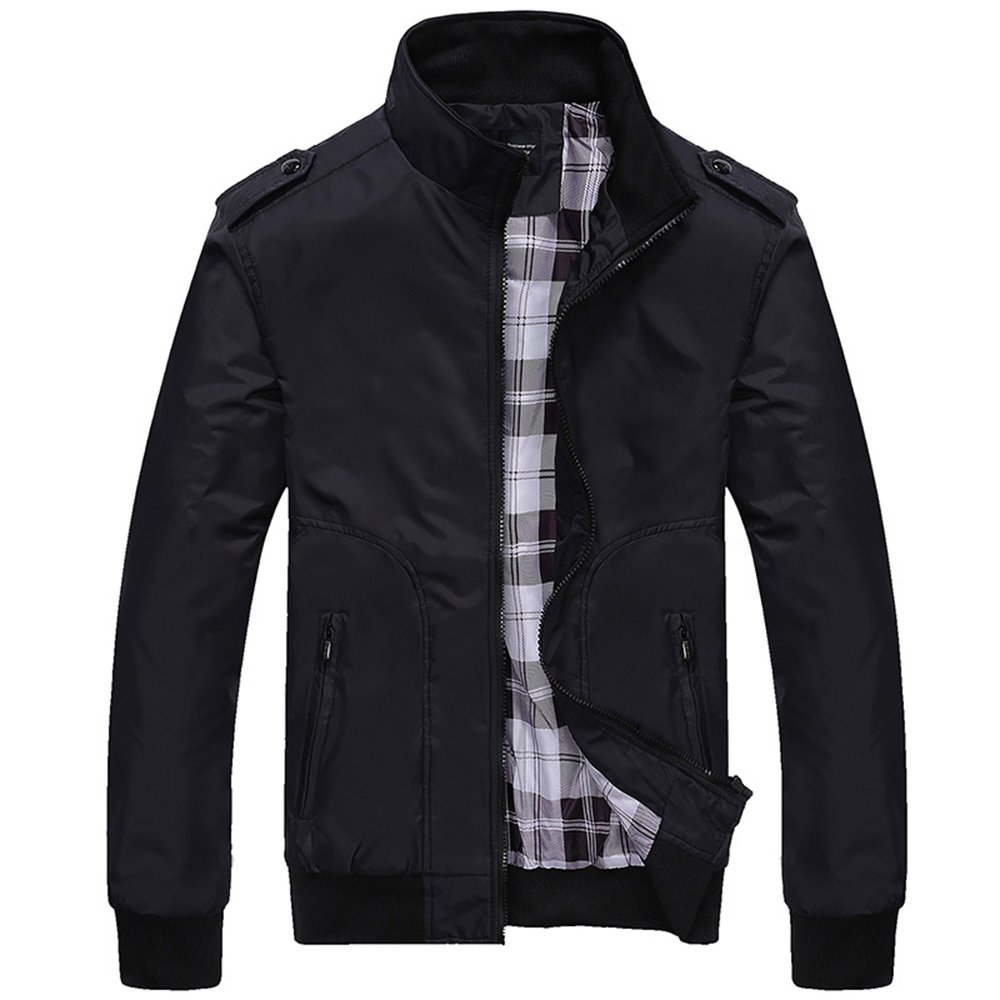 Fashion Spring Men's Jackets Solid Coats Male Casual Stand Collar Jacket Outerdoor Overcoat M-XXXXL JK18030 210518