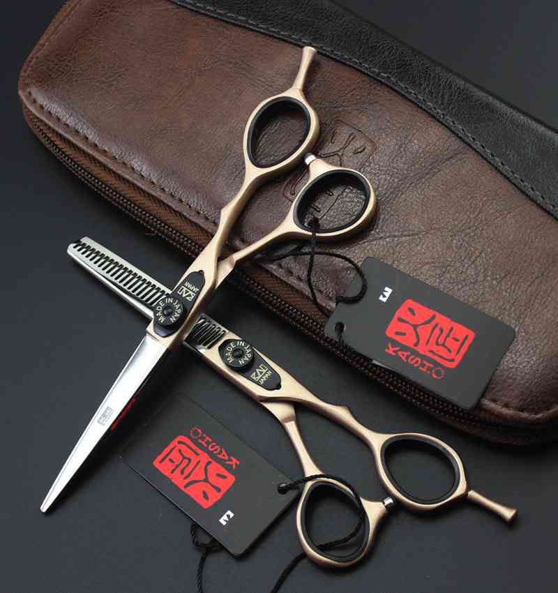 new arrival professional barber hair cutting scissors 5.5 inch/6.0 inch 6CR sier/black/rose golden free shipping