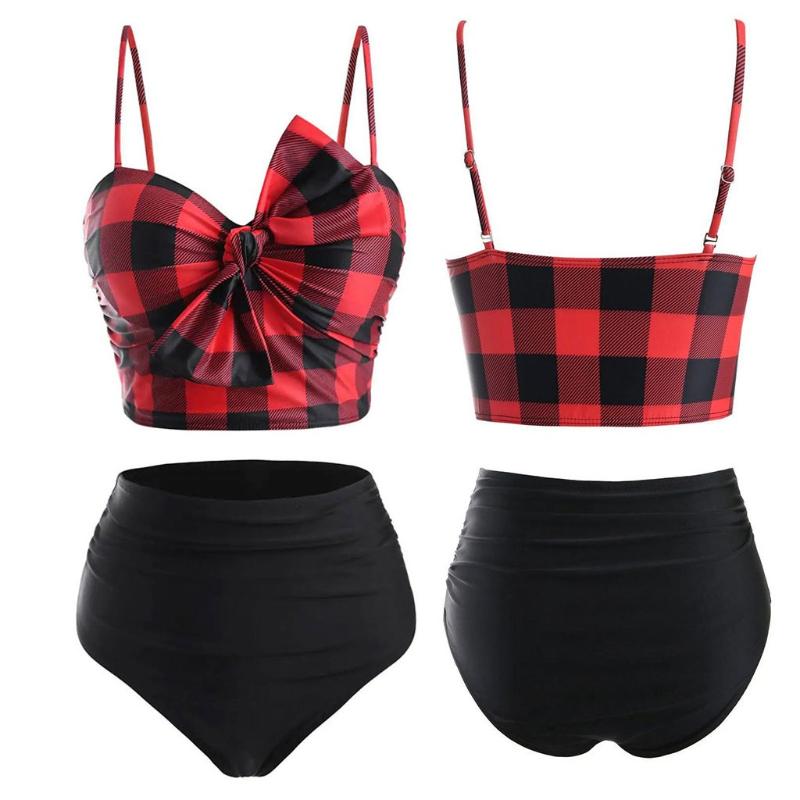 Women Push-Up Padded Bikin Set Plaid Bowknot Push Up Tankini Swimwear For Tankinis Bathing Suits Biquini Women, Black
Women Push-Up Padded Bikin Set Plaid Bowknot Push Up Tankini Swimwear For Tankinis Bathing Suits Biquini Women, Black