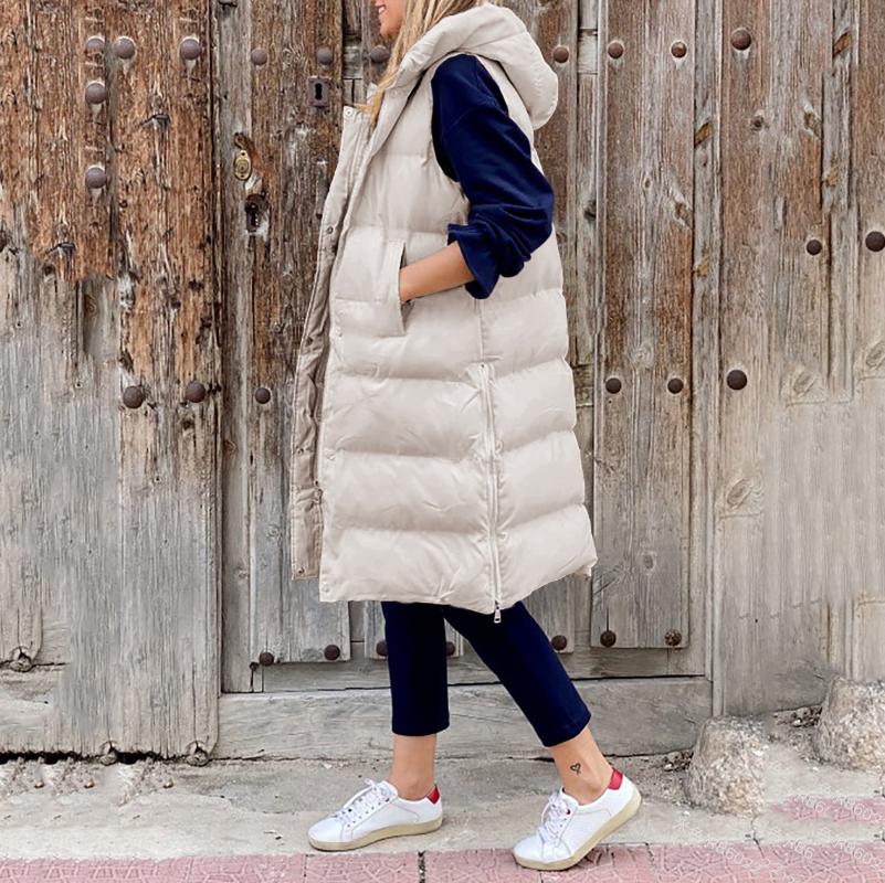 Women's Vests Long Coat Vest With Hood Autumn Winter Sleeveless Warm Cotton Down Waistcoat Quilted Jacket Outwear 2XL, Black;white
Women's Vests Long Coat Vest With Hood Autumn Winter Sleeveless Warm Cotton Down Waistcoat Quilted Jacket Outwear 2XL, Black;white
