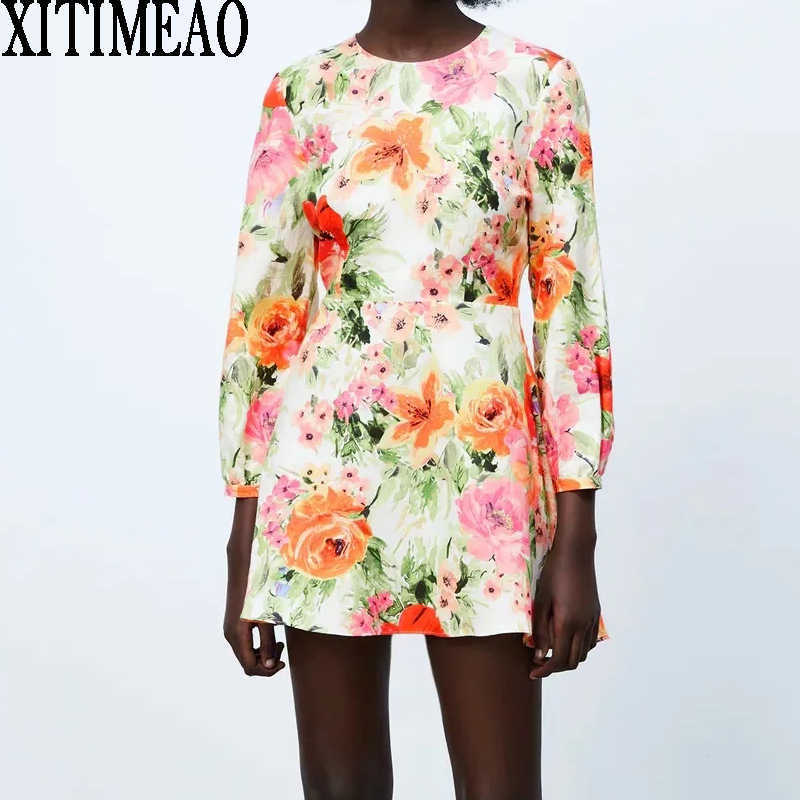ZA Women Floral Print Hollow Waist Dress Long Sleeve Slim High Skirt Female A Line Mini XITIMEAO 210604, As picture
ZA Women Floral Print Hollow Waist Dress Long Sleeve Slim High Skirt Female A Line Mini XITIMEAO 210604, As picture
