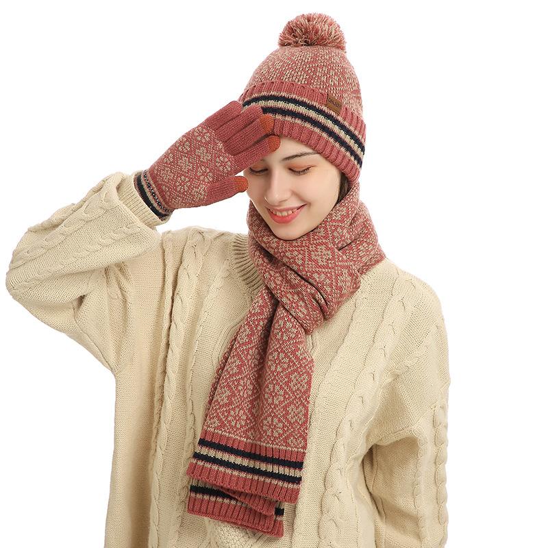 Hats, Scarves & Gloves Sets 2021 Brand High-end Autumn And Winter European American Knitted Scarf Warm Wool Hat Three-piece Suit
Hats, Scarves & Gloves Sets 2021 Brand High-end Autumn And Winter European American Knitted Scarf Warm Wool Hat Three-piece Suit