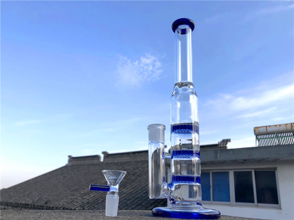 Hookah glass bongs Bong dab rig three comb perk water pipe 14.4mm bowl blue color Straight honeycomb
Hookah glass bongs Bong dab rig three comb perk water pipe 14.4mm bowl blue color Straight honeycomb