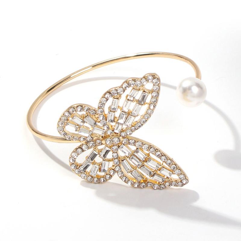 Bangle Fashionable Women Shiny Gold Hollow Diamante Buttery Pearl Cuff Bracelets Jewellery Party Drop
Bangle Fashionable Women Shiny Gold Hollow Diamante Buttery Pearl Cuff Bracelets Jewellery Party Drop