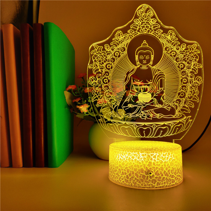 USB Desk Lamp 3D Acrylic Night Sensor Light LED the Lord Budda Figure Nightlight Atmosphere Decoration Sincere Gift for Buddhist
USB Desk Lamp 3D Acrylic Night Sensor Light LED the Lord Budda Figure Nightlight Atmosphere Decoration Sincere Gift for Buddhist