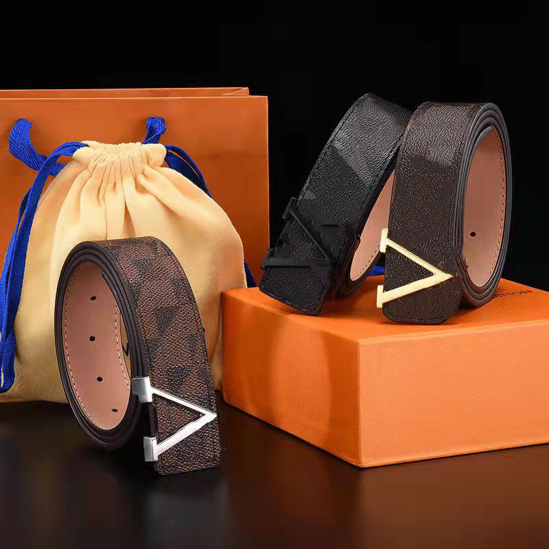 Men Woman Fashion Belt Smooth Buckle Letters Leather Belts Soft Cowskin Leathers With Plaid Pattern Unisex Style Width 3.8cm Length 105cm-120cm With Box 12 options, Black
Men Woman Fashion Belt Smooth Buckle Letters Leather Belts Soft Cowskin Leathers With Plaid Pattern Unisex Style Width 3.8cm Length 105cm-120cm With Box 12 options, Black