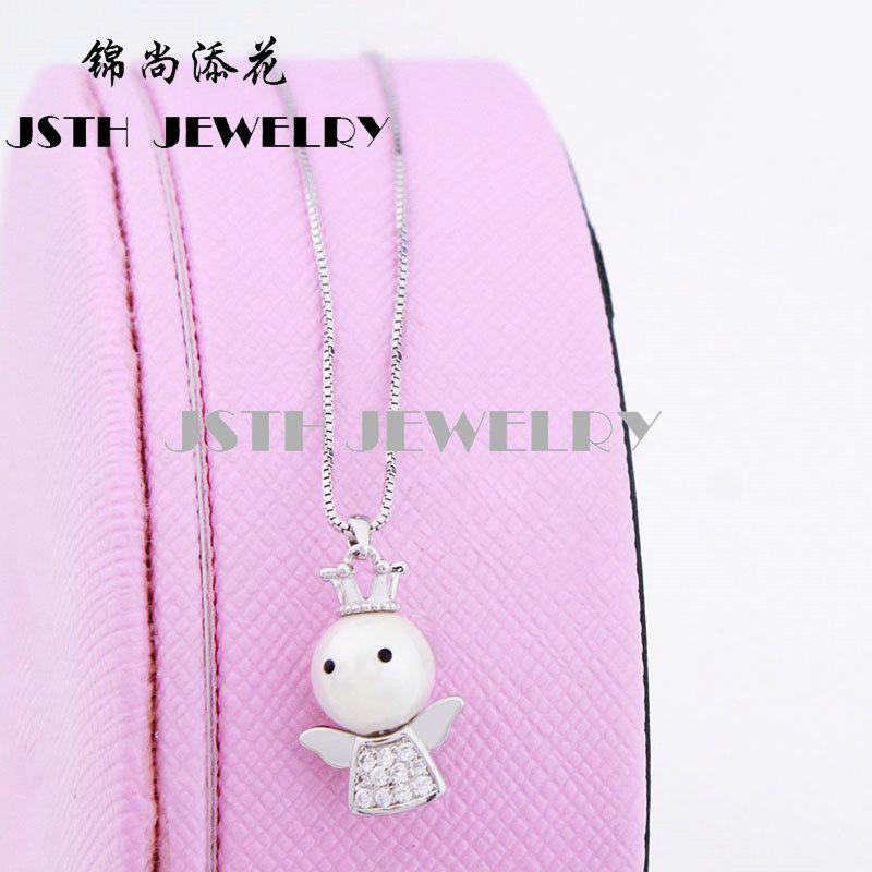 Chains JSTH S925 Silver Angel Zircon Pendant Necklace Fashion Net Red Clavicle Chain Temperament Niche Design Choker
Chains JSTH S925 Silver Angel Zircon Pendant Necklace Fashion Net Red Clavicle Chain Temperament Niche Design Choker