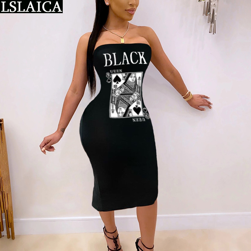 Off Shoulder Dress Fashion Sleeveless Dresses for Women Printing Mid-Calf Skinny Sexy & Club Hem Split Kleider Damen 210520, Black
Off Shoulder Dress Fashion Sleeveless Dresses for Women Printing Mid-Calf Skinny Sexy & Club Hem Split Kleider Damen 210520, Black